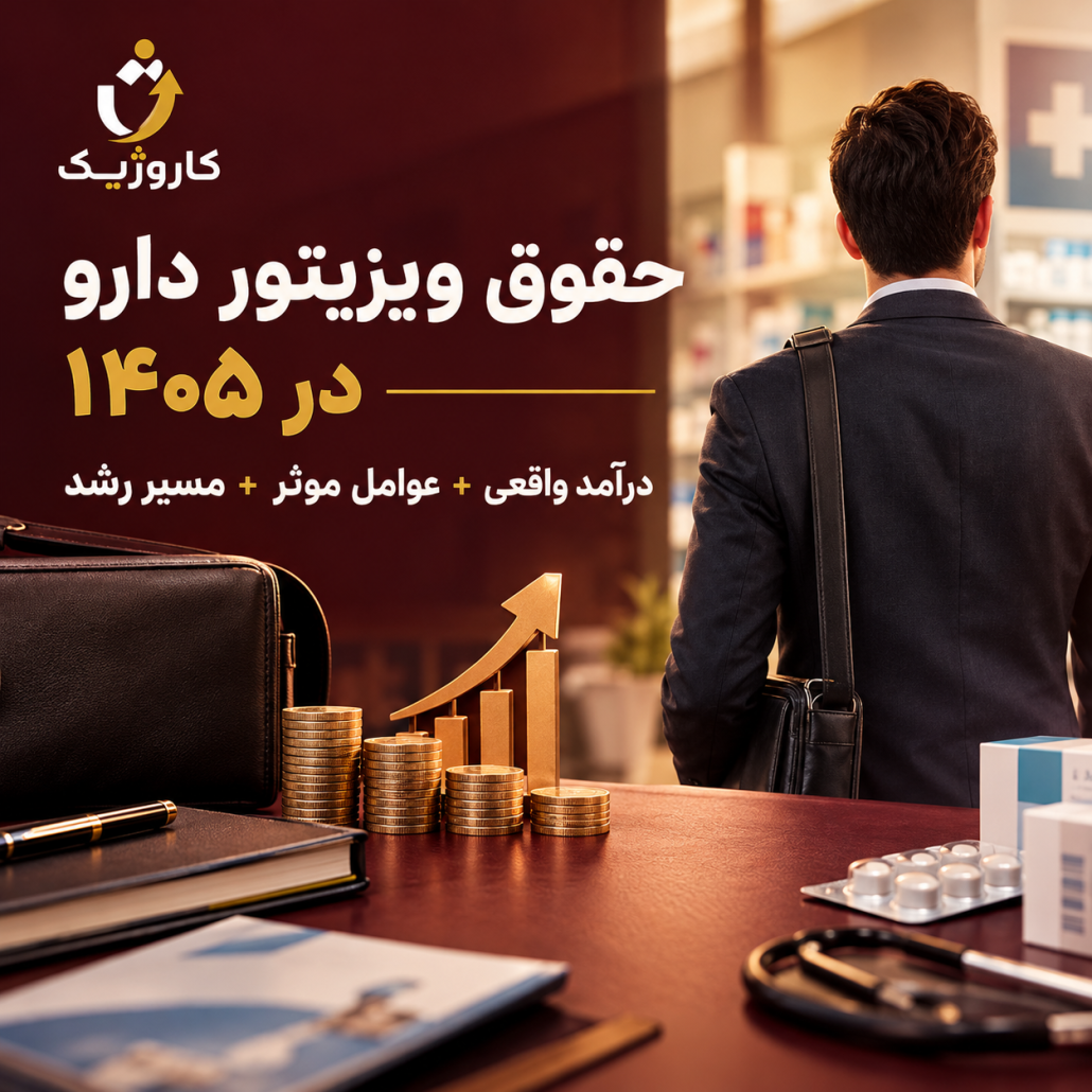 حقوق ویزیتور دارو در ۱۴۰۵ | درآمد واقعی + عوامل موثر + مسیر رشد
